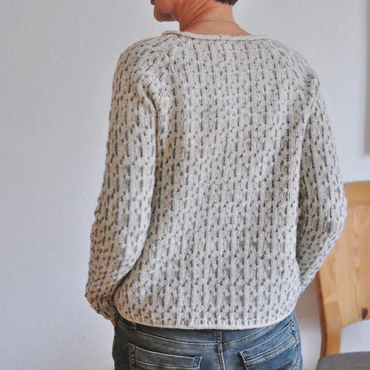 Victoria | Elegante Grijze Trui met Boothals
