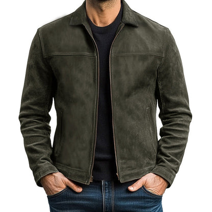 Classic Fashion Men's Zipper PU Leather Jacket