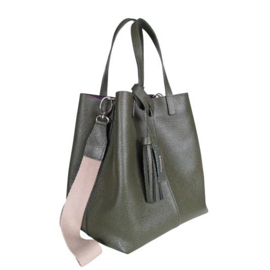 Giulia Damenledertasche in Olivgrün