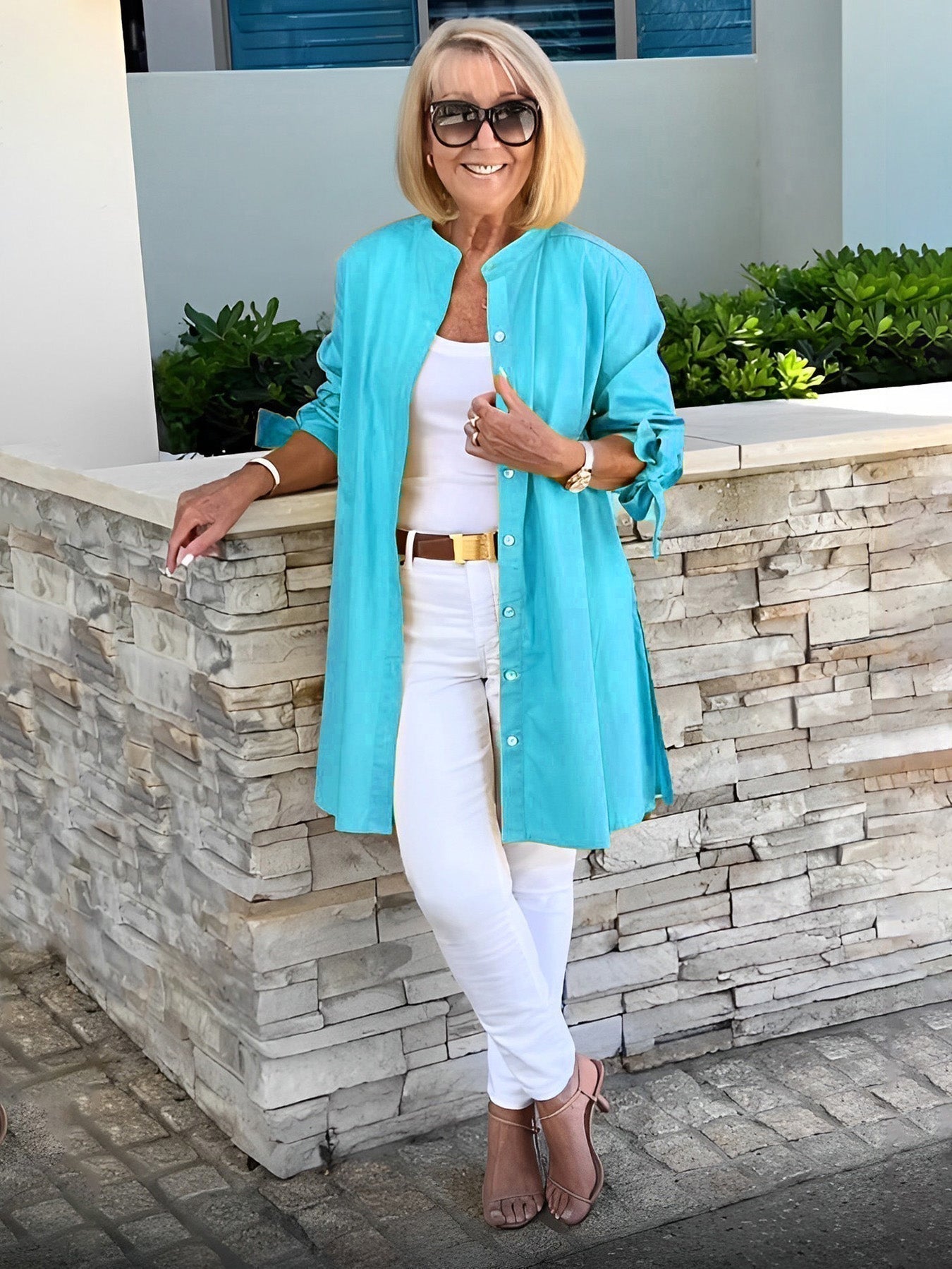 Lucia™ - Tuniek-shirt met knoopsluiting