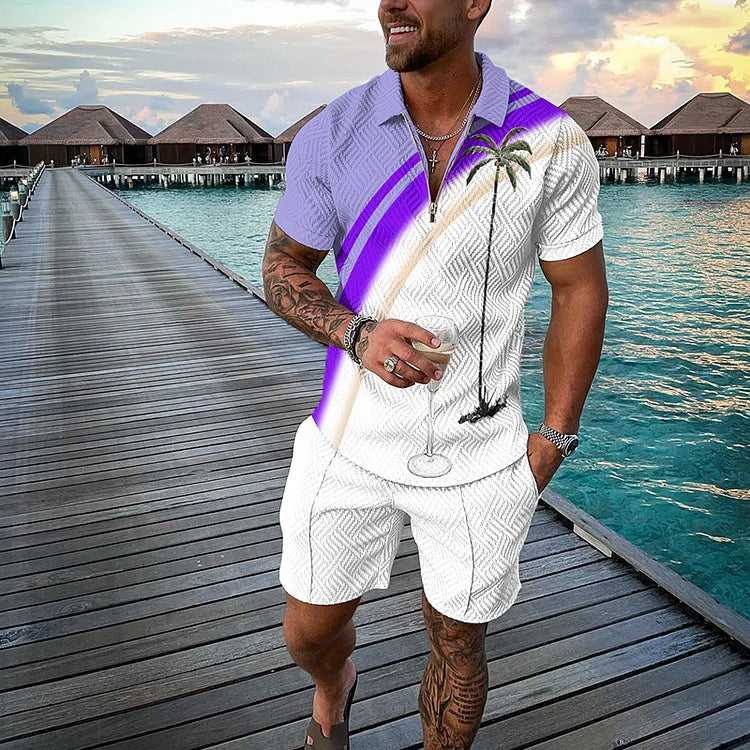 MAX | TROPICANA POLOSHIRT- & SHORTSET