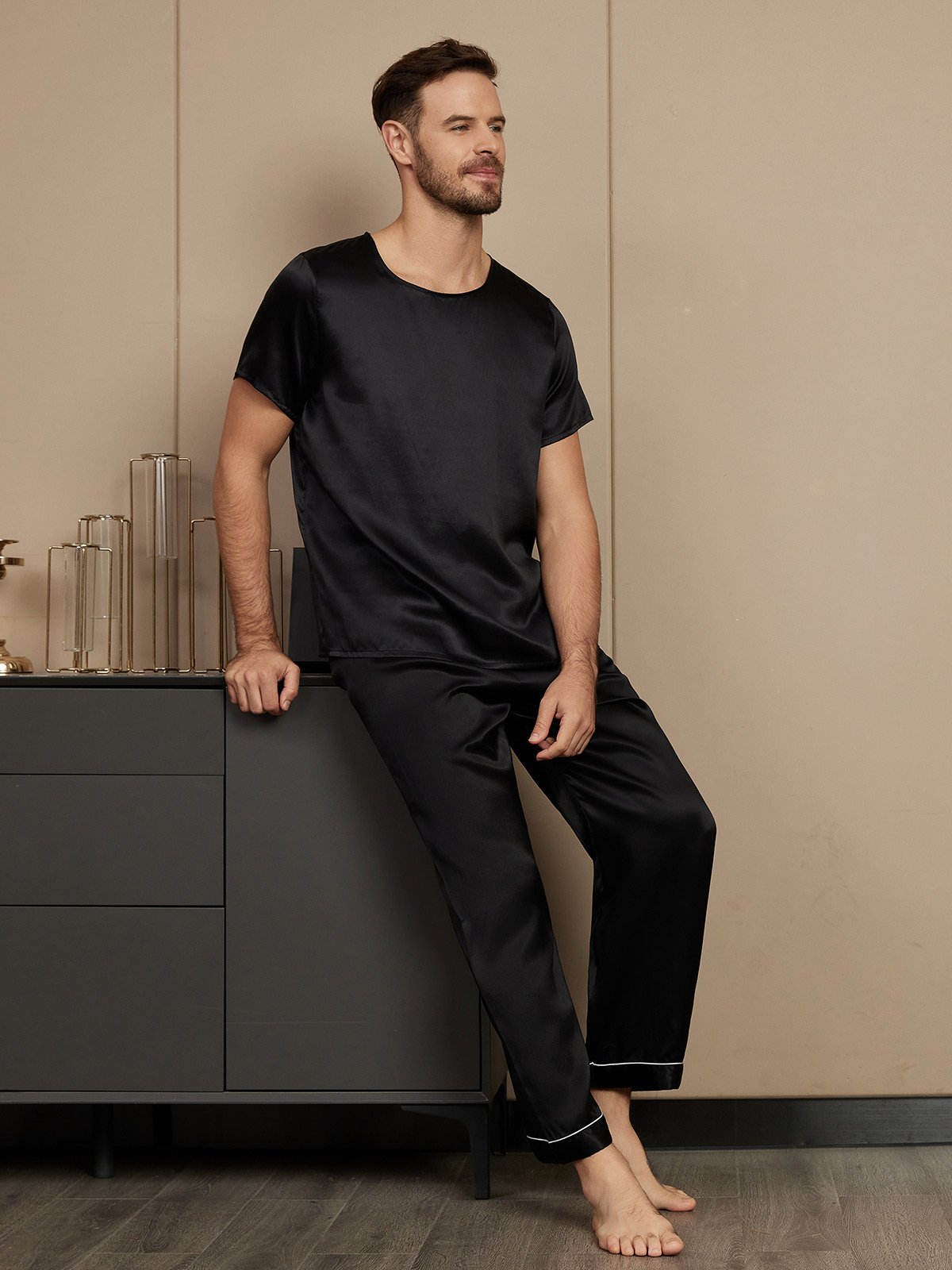 Pyjama Classique pour Homme en Soie Pure