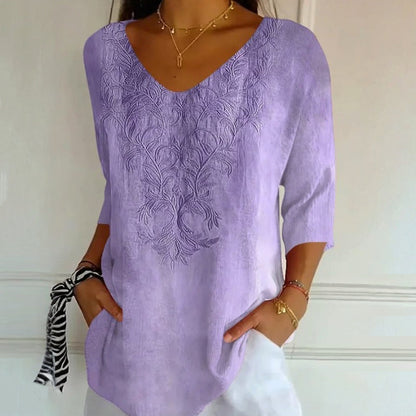 Blouse Décontractée Vintage