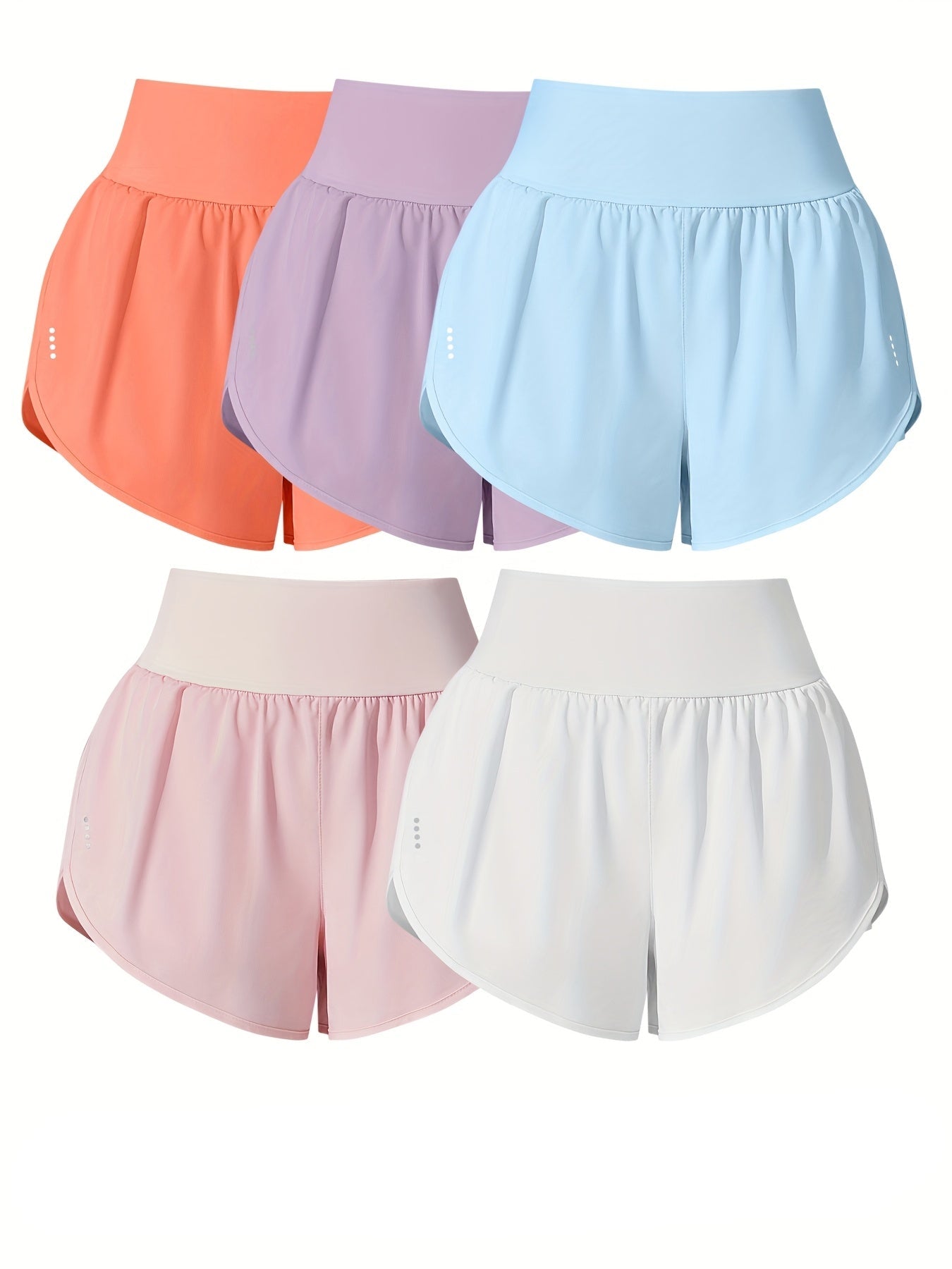 Dotted Comfort Damen Sport Shorts Set (5er Pack)