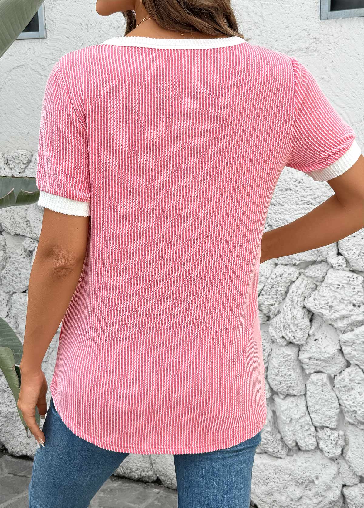 Callie Wafelsteek-Henley-Shirt