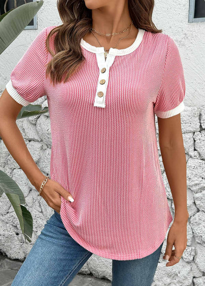Callie Wafelsteek-Henley-Shirt