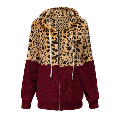 Lea - Fleecekapuzenpullover mit Leo-Design