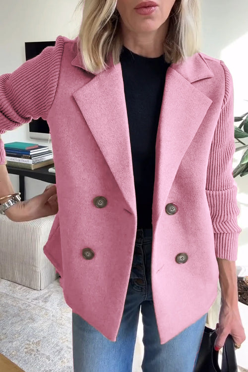 Lori | Stylish Knit-Sleeve Jacket