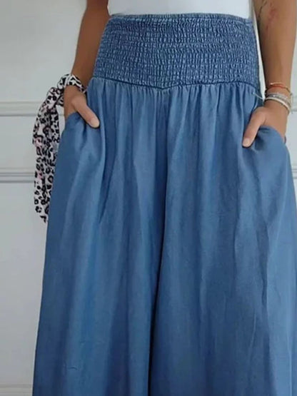 Marlene | Wijde katoenen broek voor de zomer