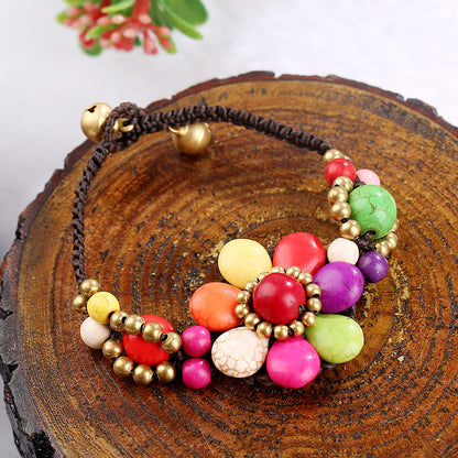 Handgeweven Bloemenarmband