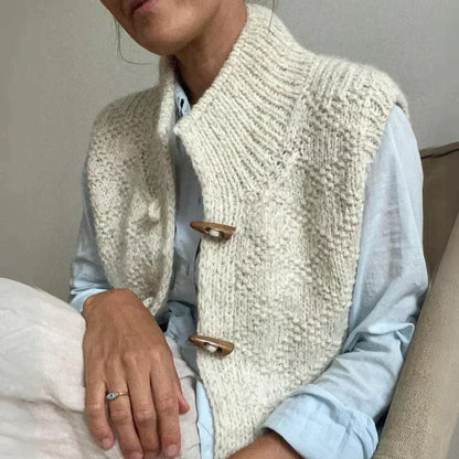 Xandra | Gebreide wollen gilet