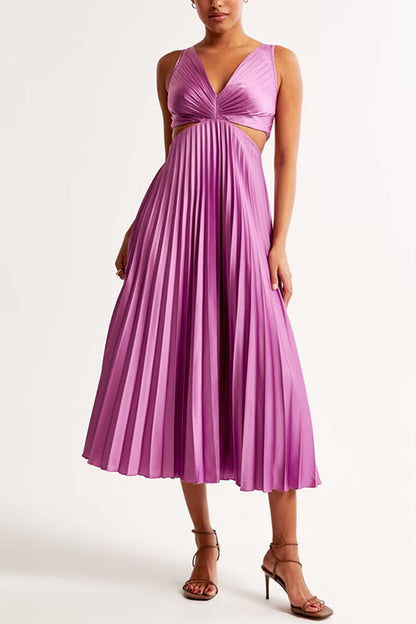 Elsa | Elegantes Plissiertes Maxikleid