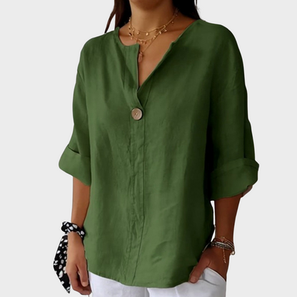 SILVIA – LÄSSIGE BLUSE MIT V-AUSSCHNITT