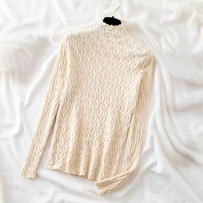 Moiré Kaschmir-Rollkragenpullover