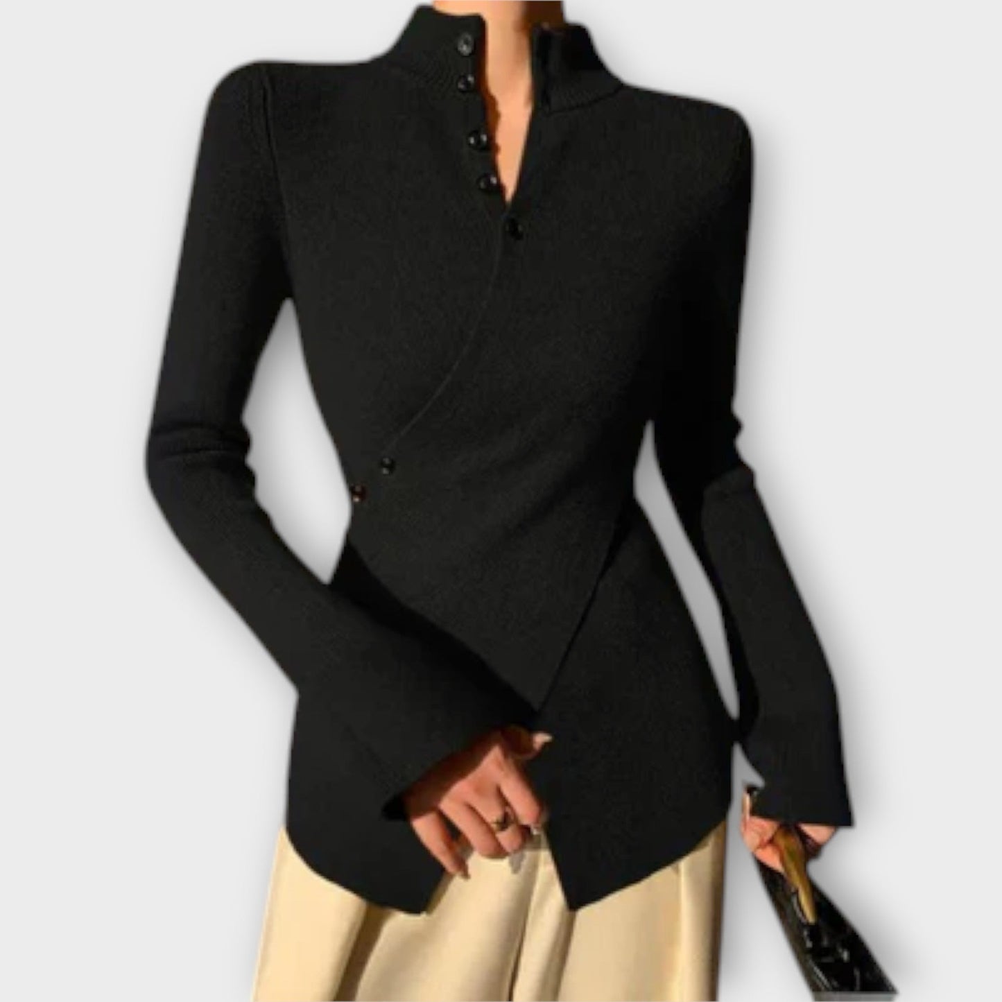 Michiko – Elegante Slim Fit Gebreide Trui