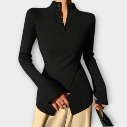 Michiko – Elegante Slim Fit Gebreide Trui