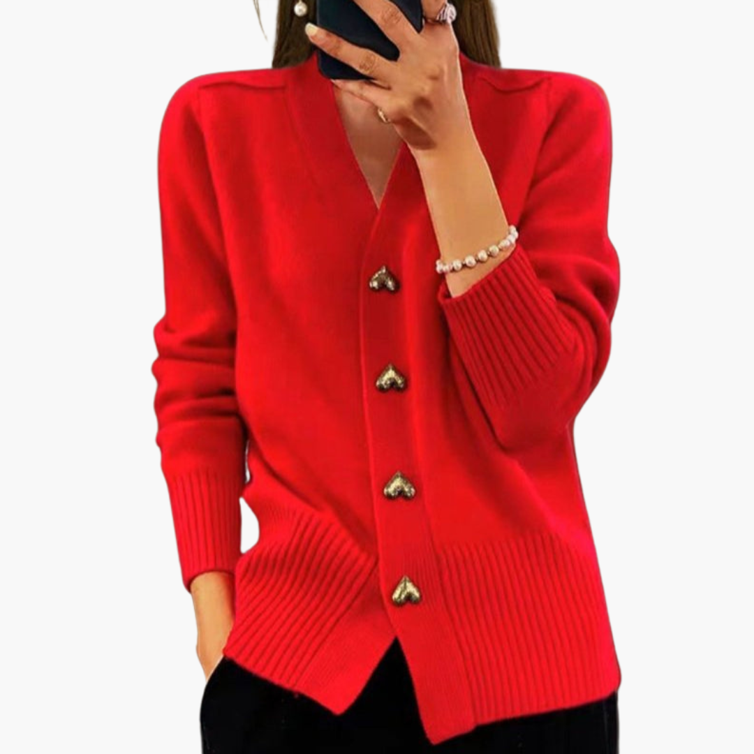 Holly | Elegante vest met hartknoopjes