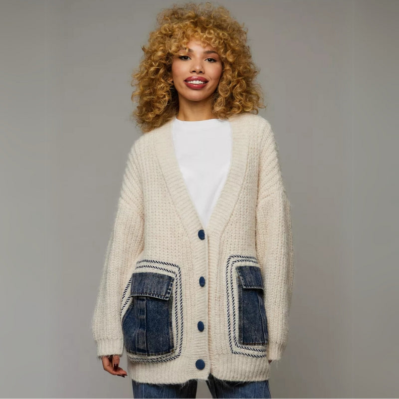 Marone Strickjacke