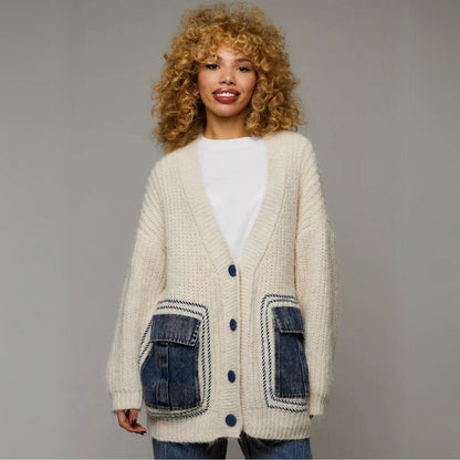 Marone Strickjacke