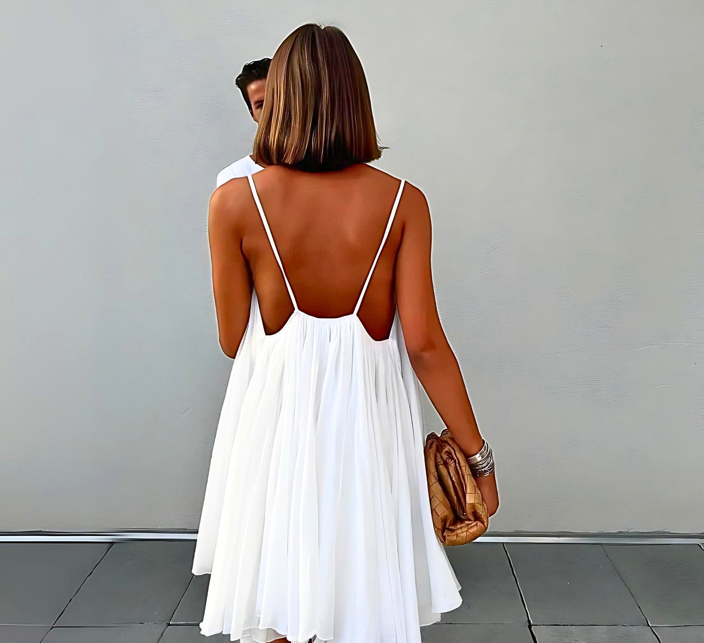 Mio™ | Elegante mini-jurk met open rug