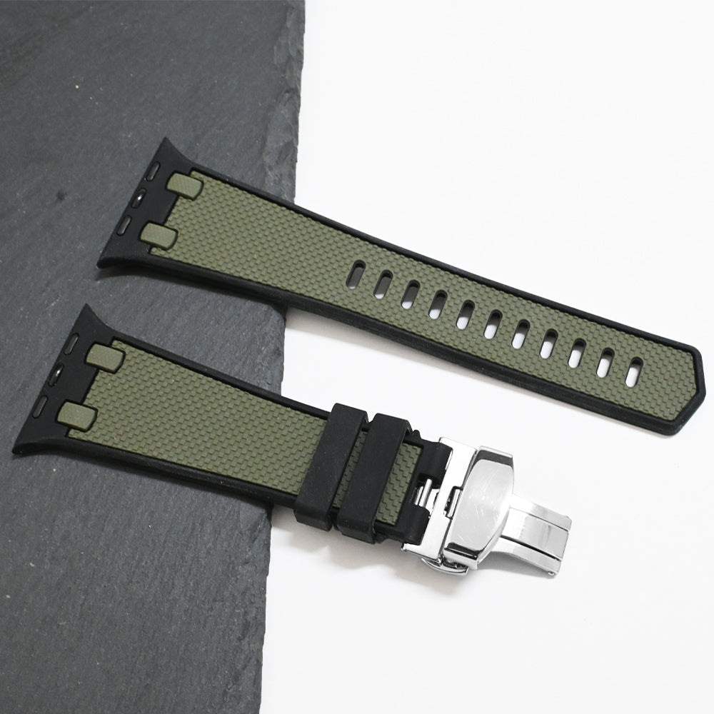 Tactische siliconen Apple Watch-band