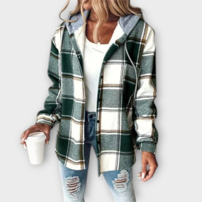 Victoria | Karierte Hemdjacke mit Kapuze – Müheloser Stil & Komfort