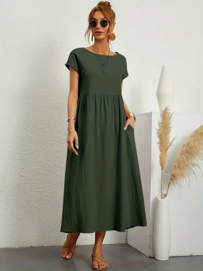 Ruby | Elegante jurk van katoen en linnen