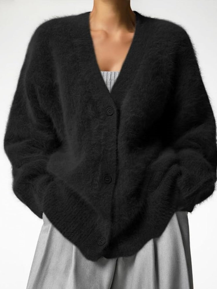 Vegan Gebreid Vest met Lange Mouwen