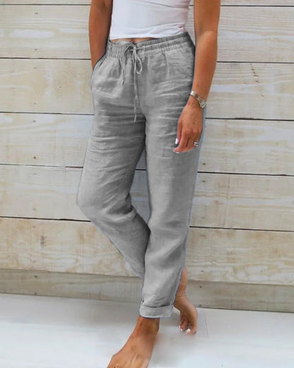 LIVIA™ | Luchtige linnen broek met stretch-comfort