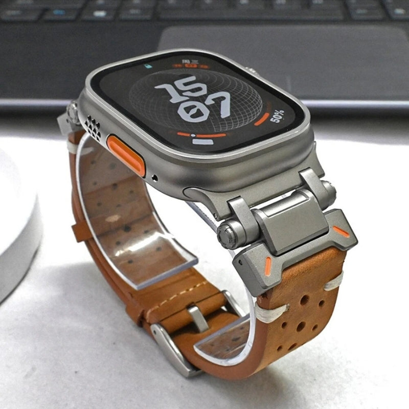 TitaniumTouch Leder Apple Watch Armband