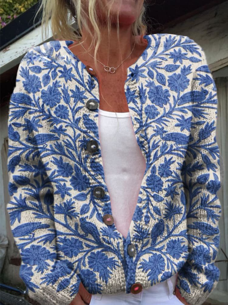 Alda - Cardigan mit Blumenmuster