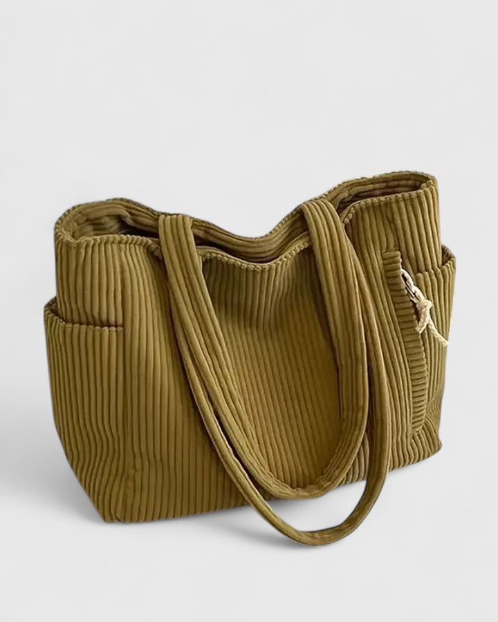 Liorane | Luxuriöse Ripp-Tote-Bag mit Kordel-Detail