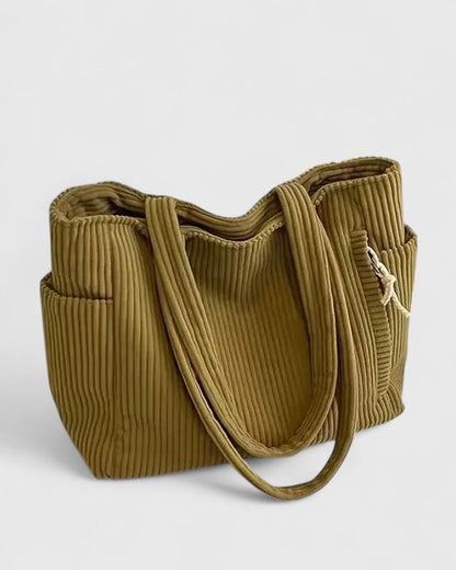 Liorane | Luxuriöse Ripp-Tote-Bag mit Kordel-Detail