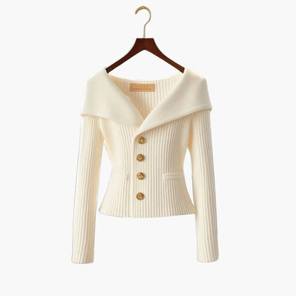 Kenny – Ribbed Button-Up Cardigan