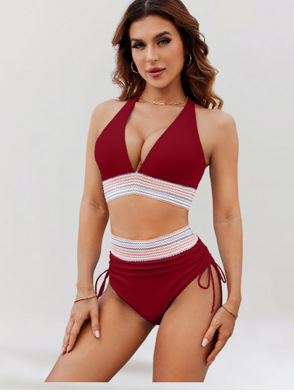 Lidia | Bikini-set met hoge taille en blote buik |