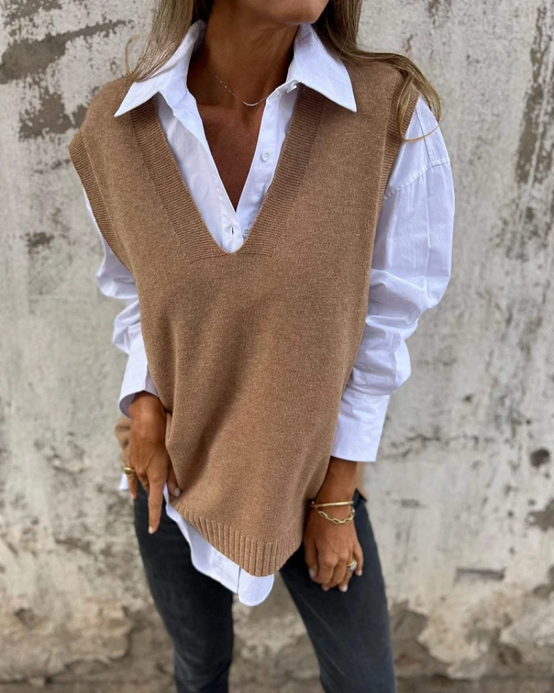 Cleo – Weiche Strick-Sweaterweste