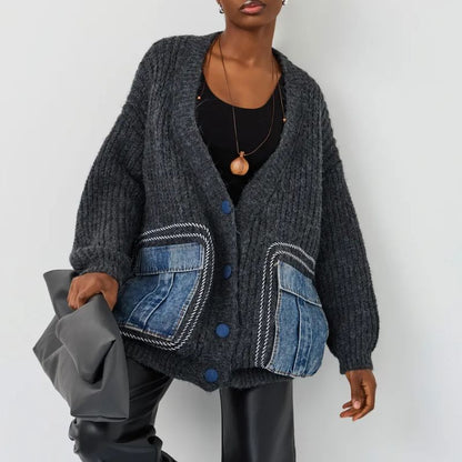 Marone Strickjacke