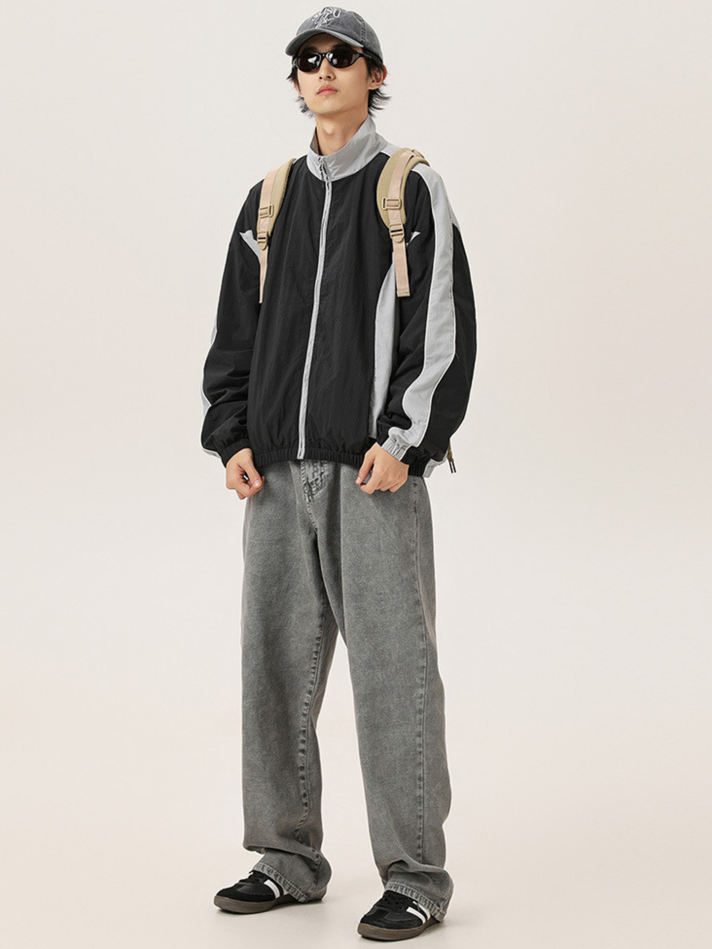 AshDeck - Unisex oversized waterdichte colorblock-jas