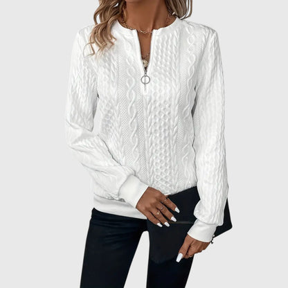 Pauline - Eleganter Pullover mit Reißverschluss