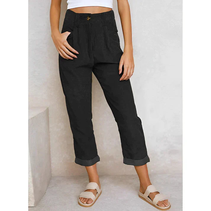 Margit | High-Waist Cordhosen