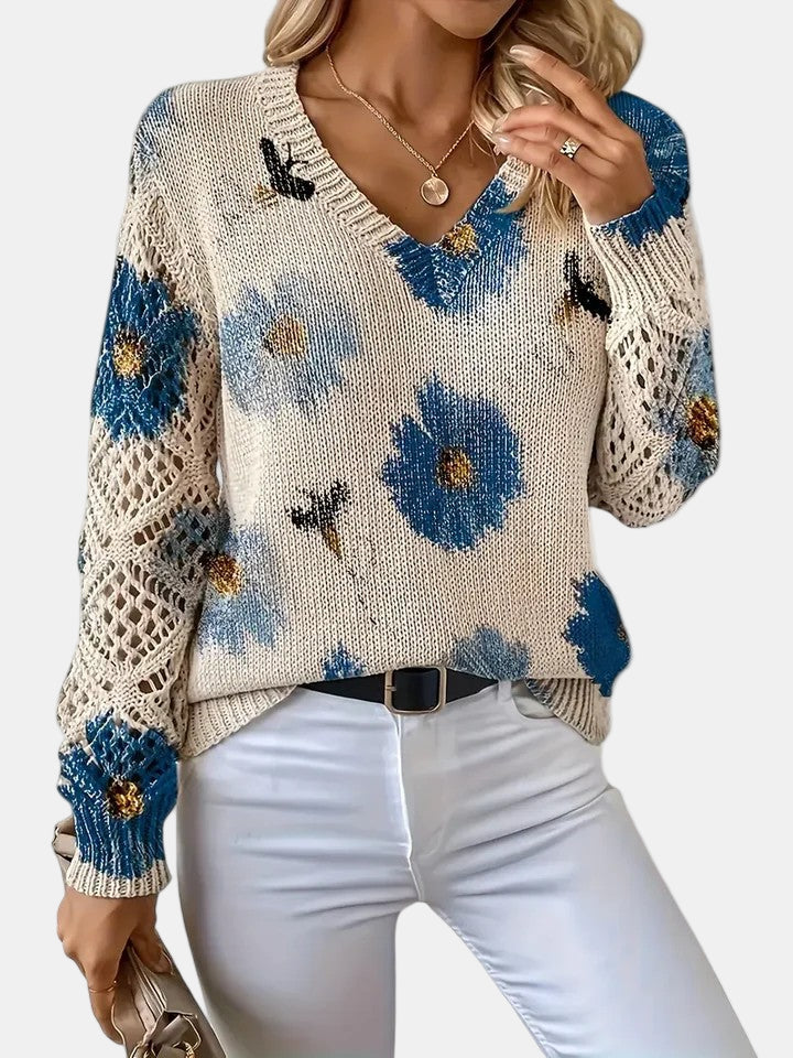 Elara™ | Cardigan mit floraler Eleganz