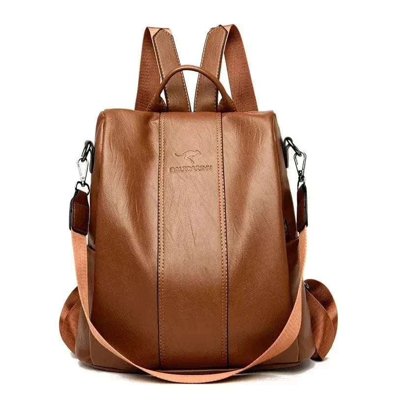 Langlebiger und sicherer PU-Leder-Rucksack