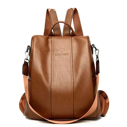 Langlebiger und sicherer PU-Leder-Rucksack
