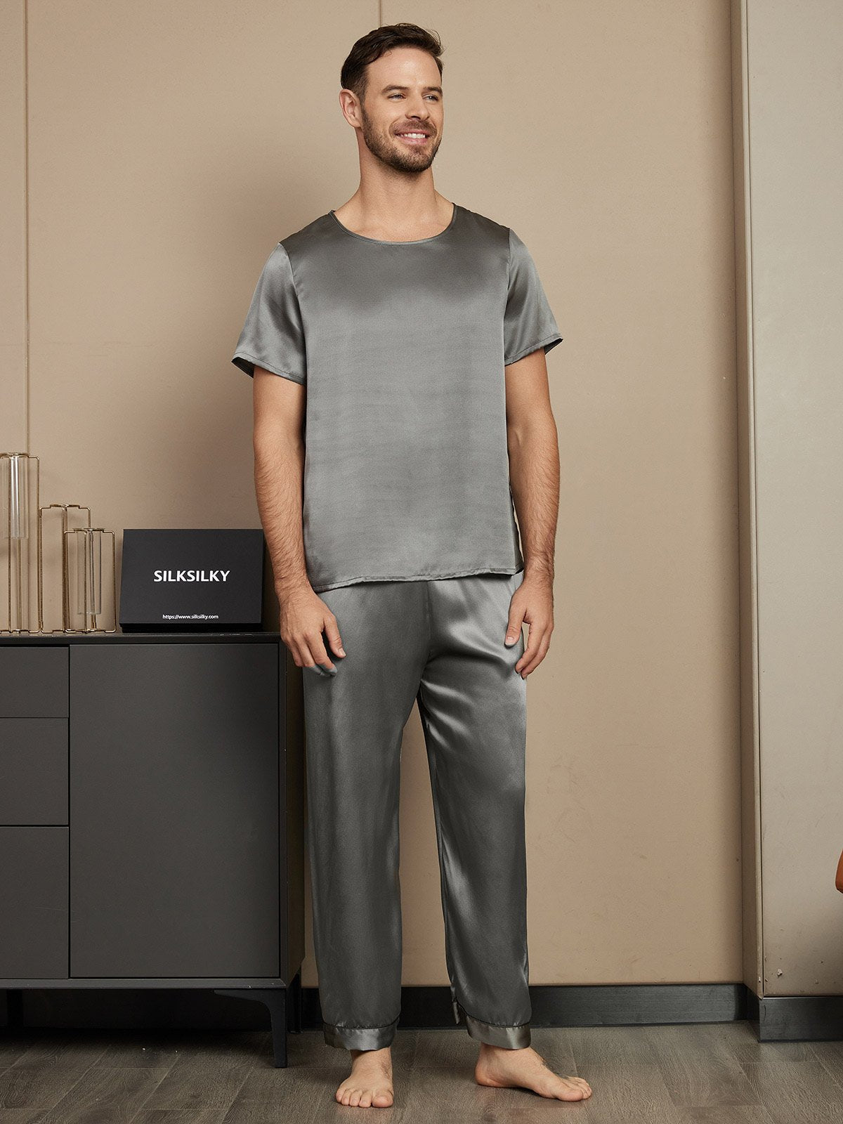 Pyjama Classique pour Homme en Soie Pure