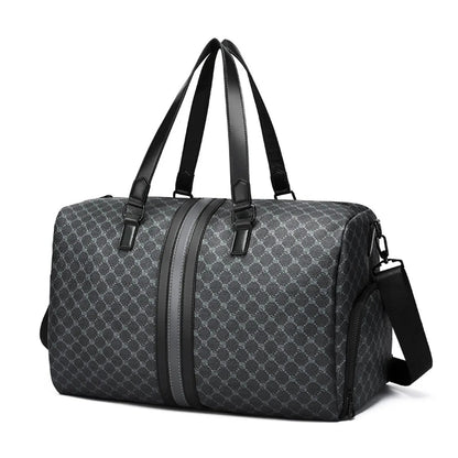 Sac de voyage à carreaux pour hommes avec double poignée renforcée - Mauro