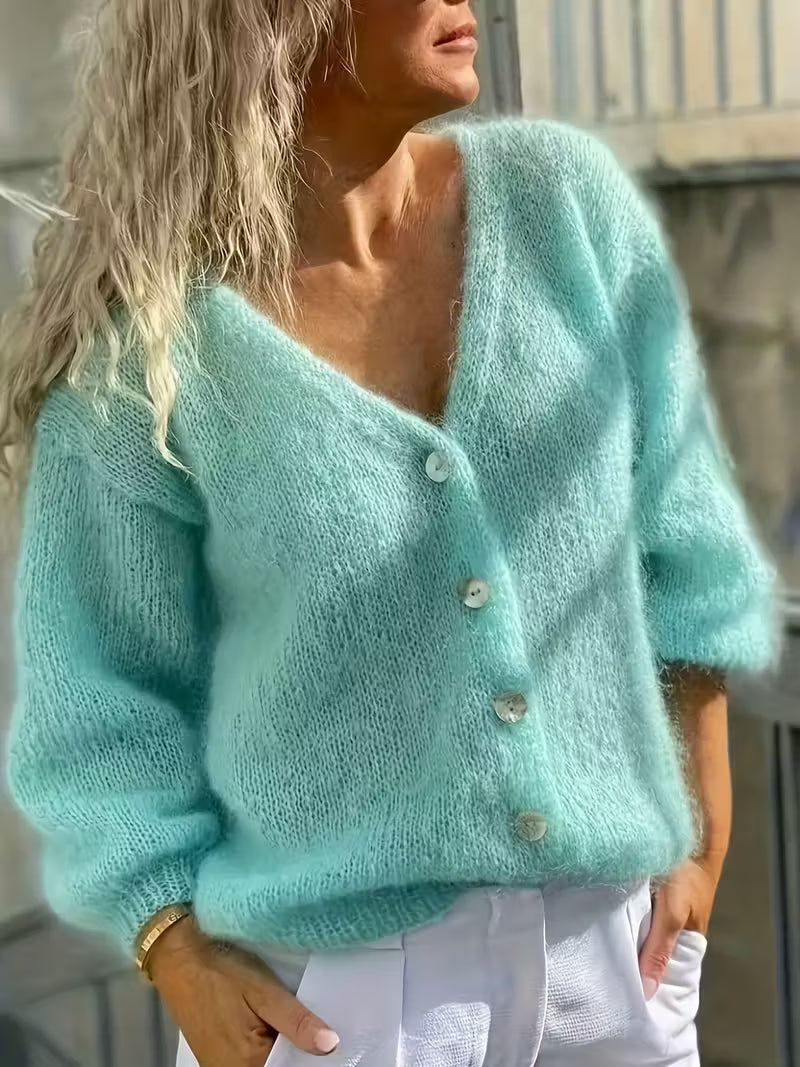 Hozanna - Strickpullover mit Knöpfen und langen Ärmeln