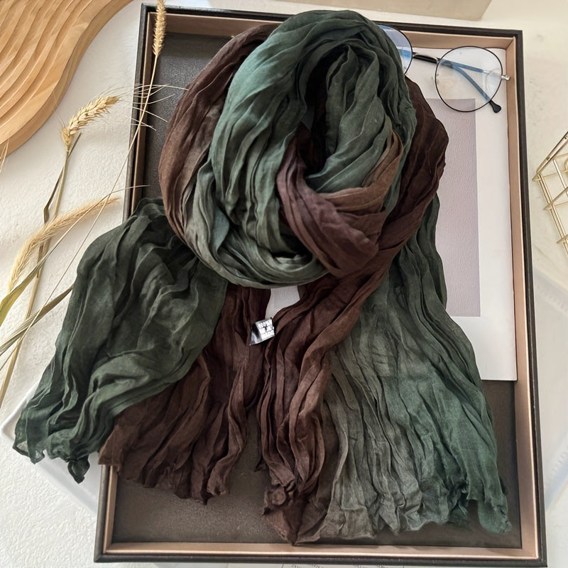 Vintage-Schal mit Farbblöcken