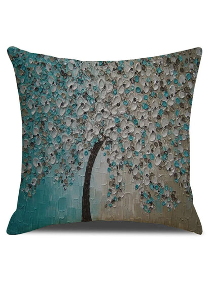 Barneys New York | Bloemenboom olieverfschilderij kunst kussensloop