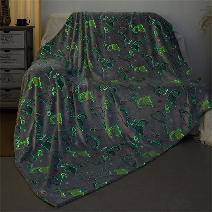 Flanell-Kinderdecke mit Dinosauriern