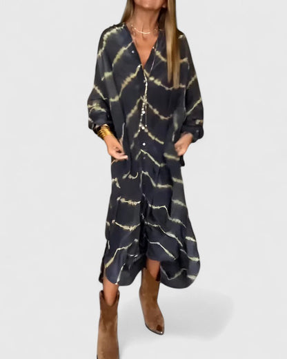 Susan™ | Elegant Boho Striped Maxi Dress